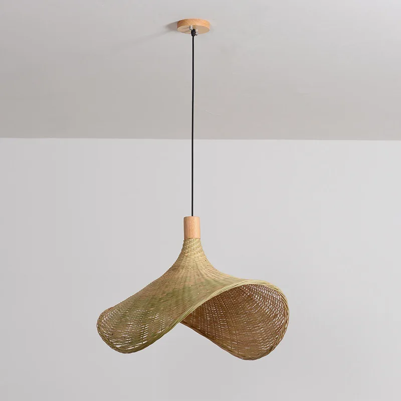 Bamboo Weave Chandelier Pendant Lights Woven Lamp Handmade Bamboo Lamp