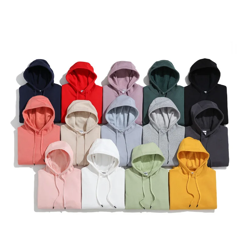 
 Custom logo fashion in stock style winter 350 grams fleece blank hoodies  