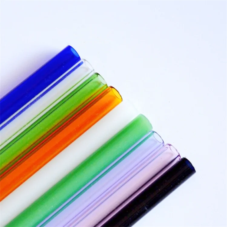 Экологически чистая многоразовая боросиликатная прозрачная и цветная стеклянная Питьевая солома