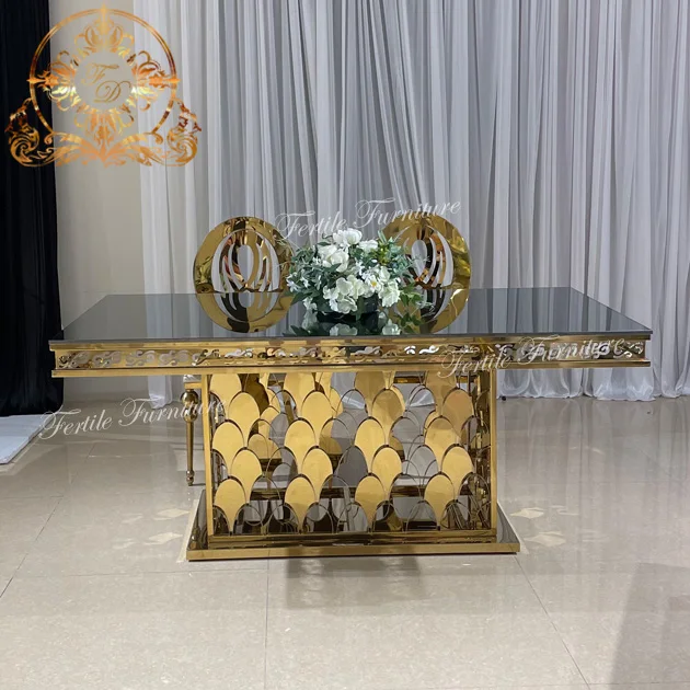 Fish Scale Table Base Carved Side Modern Wedding Center Table