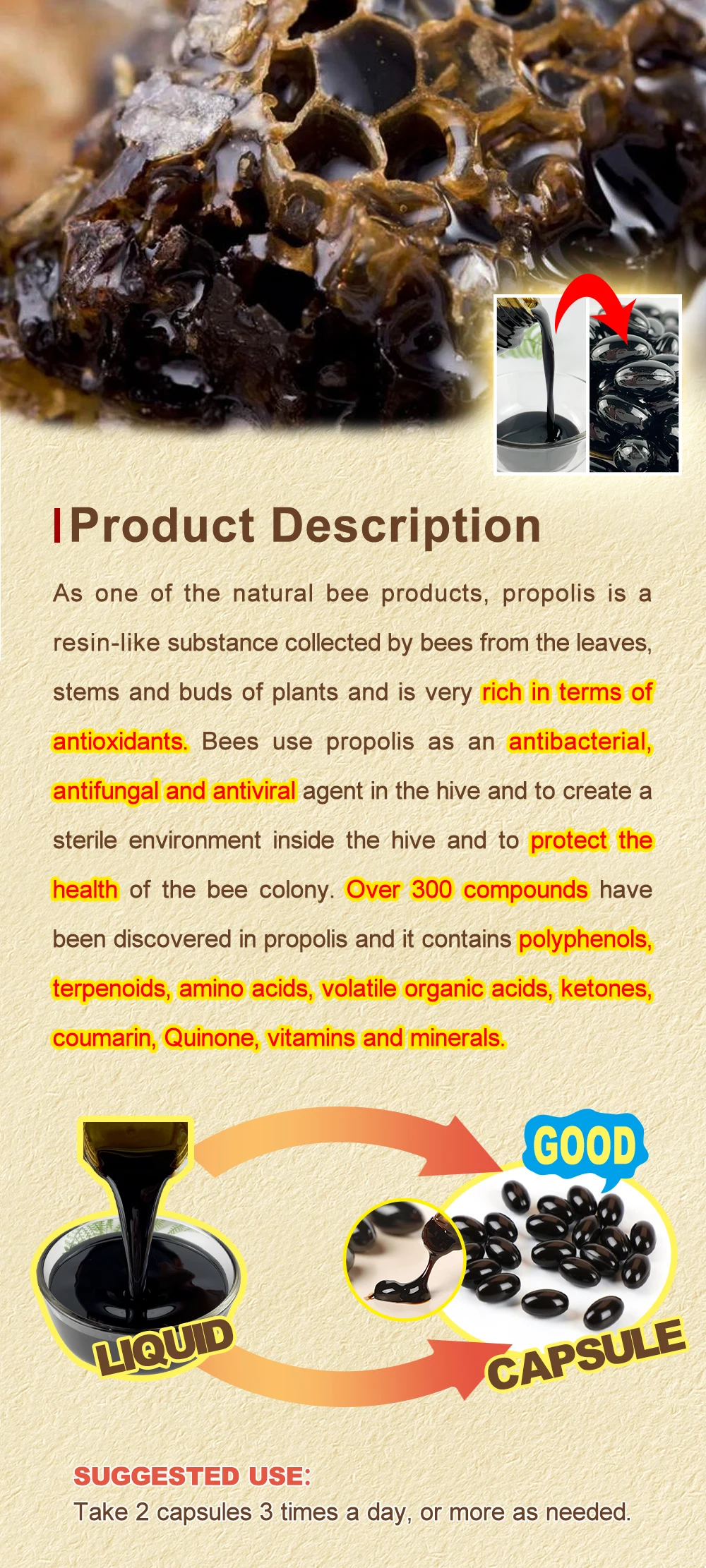 BEEHALL, антиоксидантная пчела, прополис, Cica, прополис, Органическая пчела, прополис в капсулах