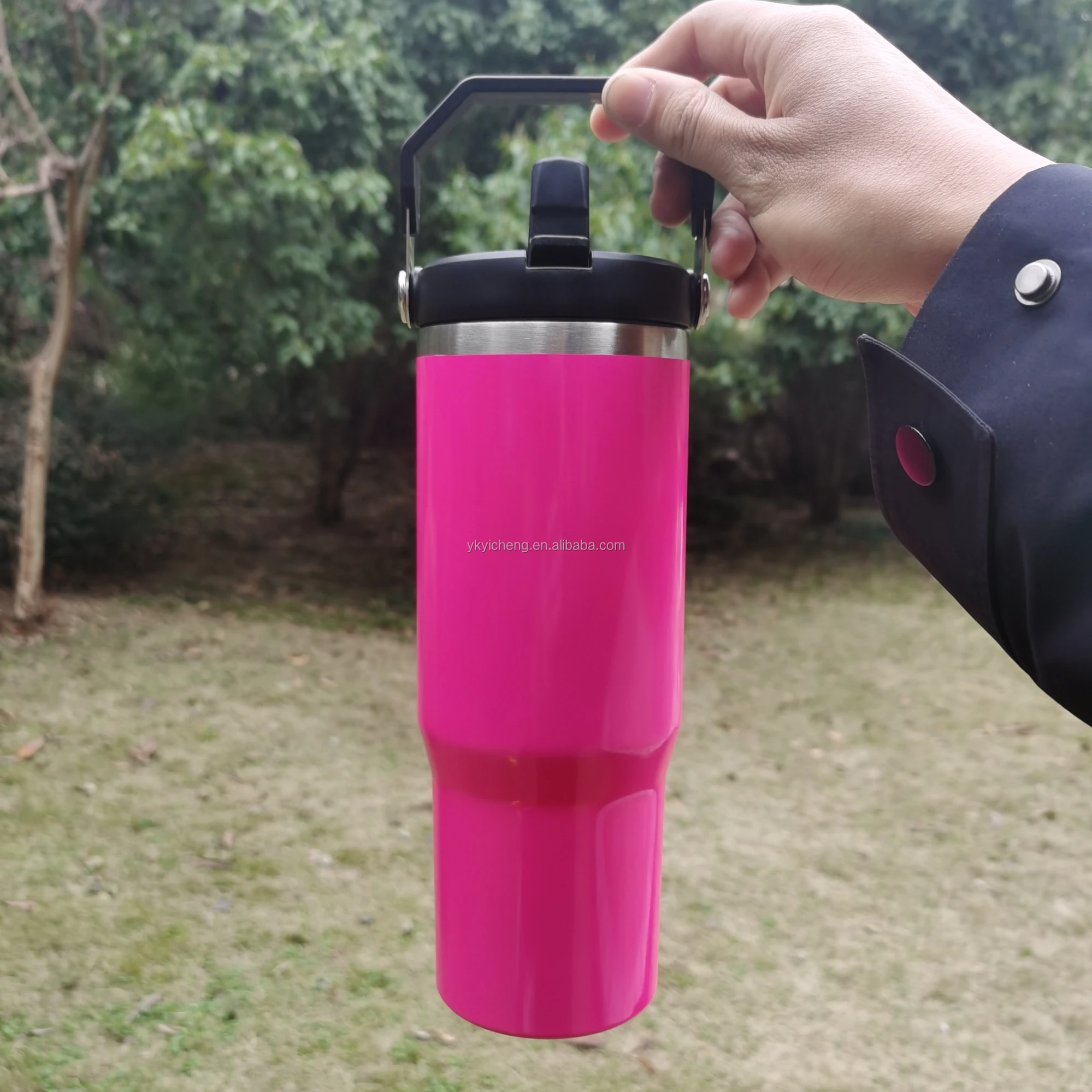 2024 Neon Pink Green Yellow Red Cups Blank Sublimation Fluorescence 30oz flip lid  Tumbler for Dye Heat Press