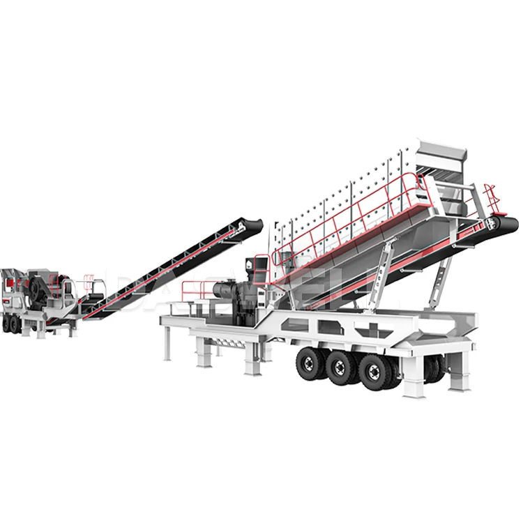 Factory price rock stone crusher plant mobile crusher with wheels