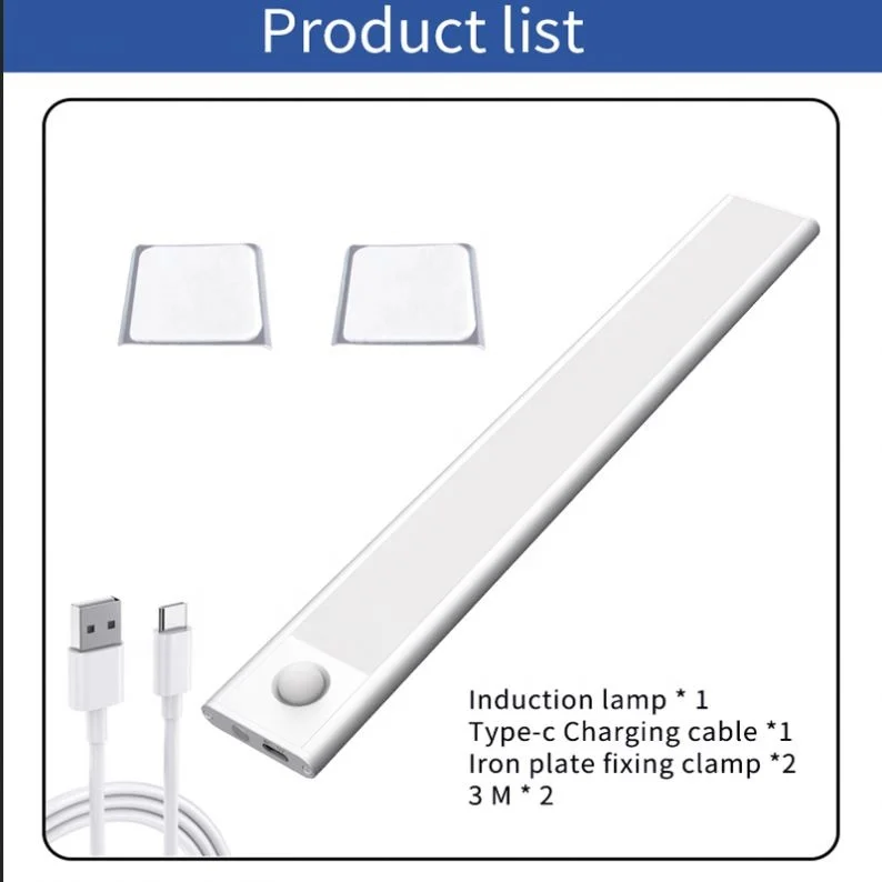 LED Wardrobe Light LED Closet Light Usb Rechargeable Dimmable Motion Sensor Under Cabinet Light