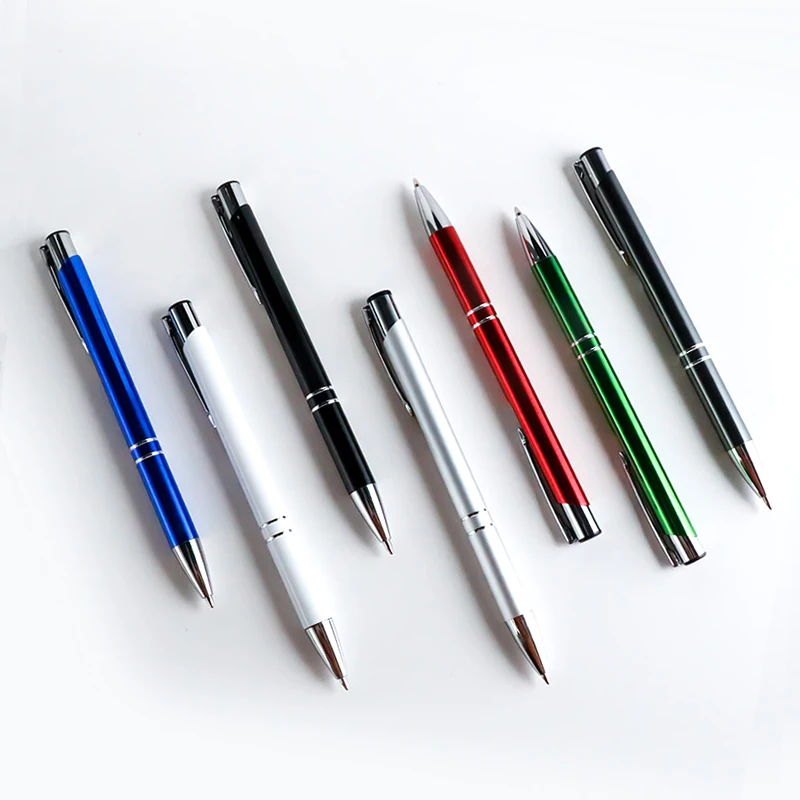 Ready to ship Aluminum metal pen customizable business signature pen advertising gift pen