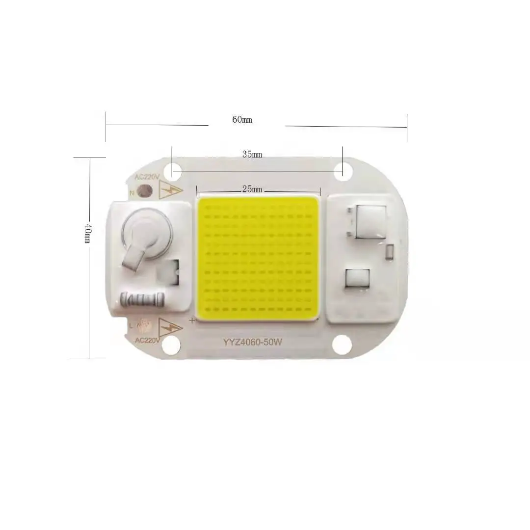 Cob Светодиодный прожектор переменного тока 220V cob led чип смарт 50 Вт напольный светильник шариков полный спектр белый/теплый