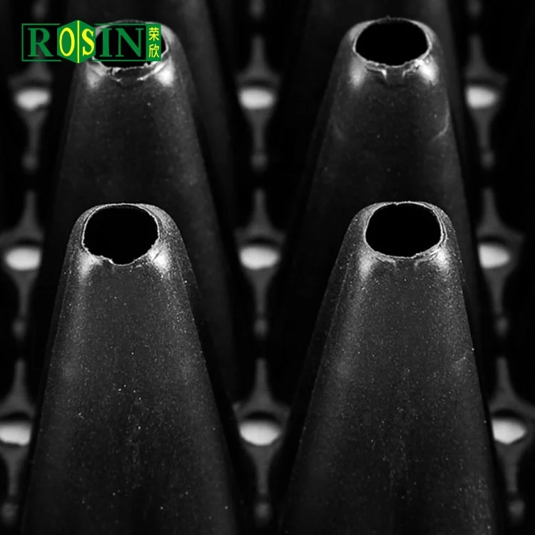 Customized seedling tray 288 Cells Polystyrene Black PS Plastic Nursery Seed Starter Tray  Mold With Dome