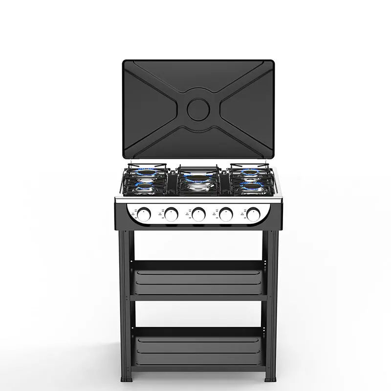 High quality five burner household outdoor gas stove customized wholesale vertical gas stove burner easy to clean camping stove