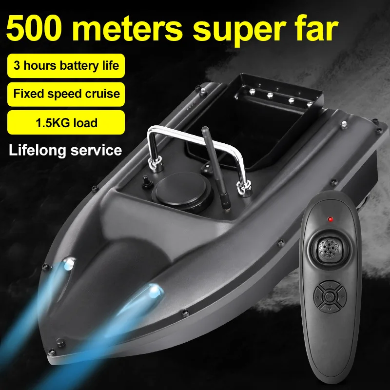 NEWRGY Fishing Boat Load 1.5kg 5200mAh Battery Life Time 3 Hours Remote Control Distance 500m Wave 3-4 Remote Control Boat