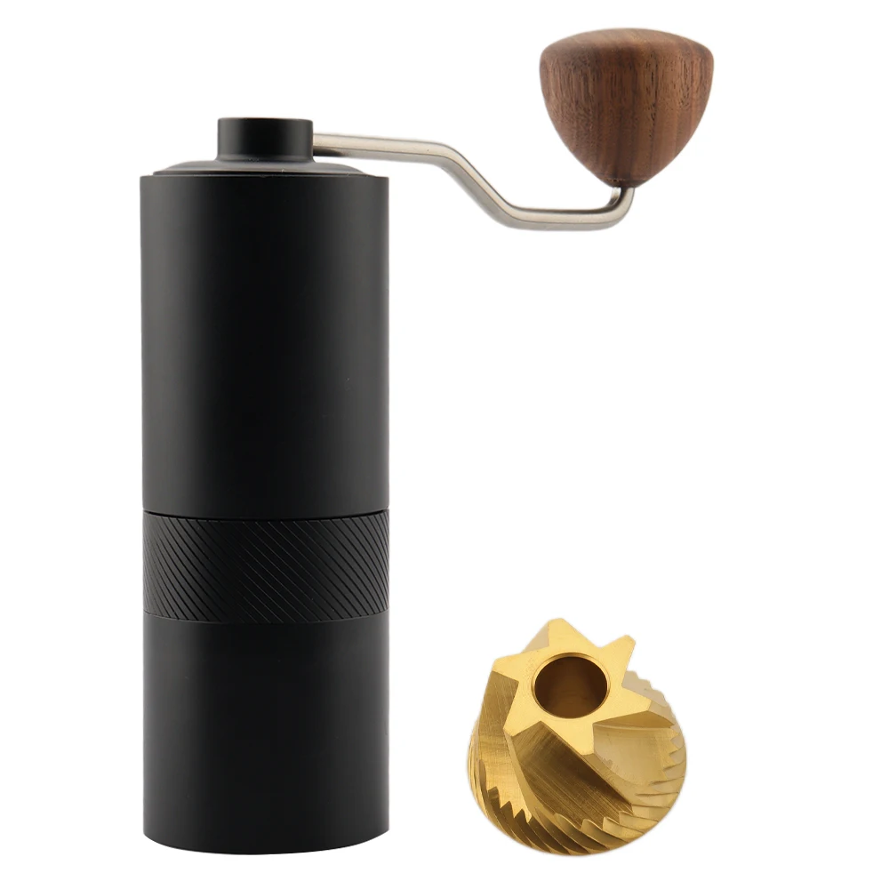 Wholesale 35g Capacity Coffee Grinder Stainless Steel with Titanium Coating Burr Family Use Portable Coffee Bean Grinder Black