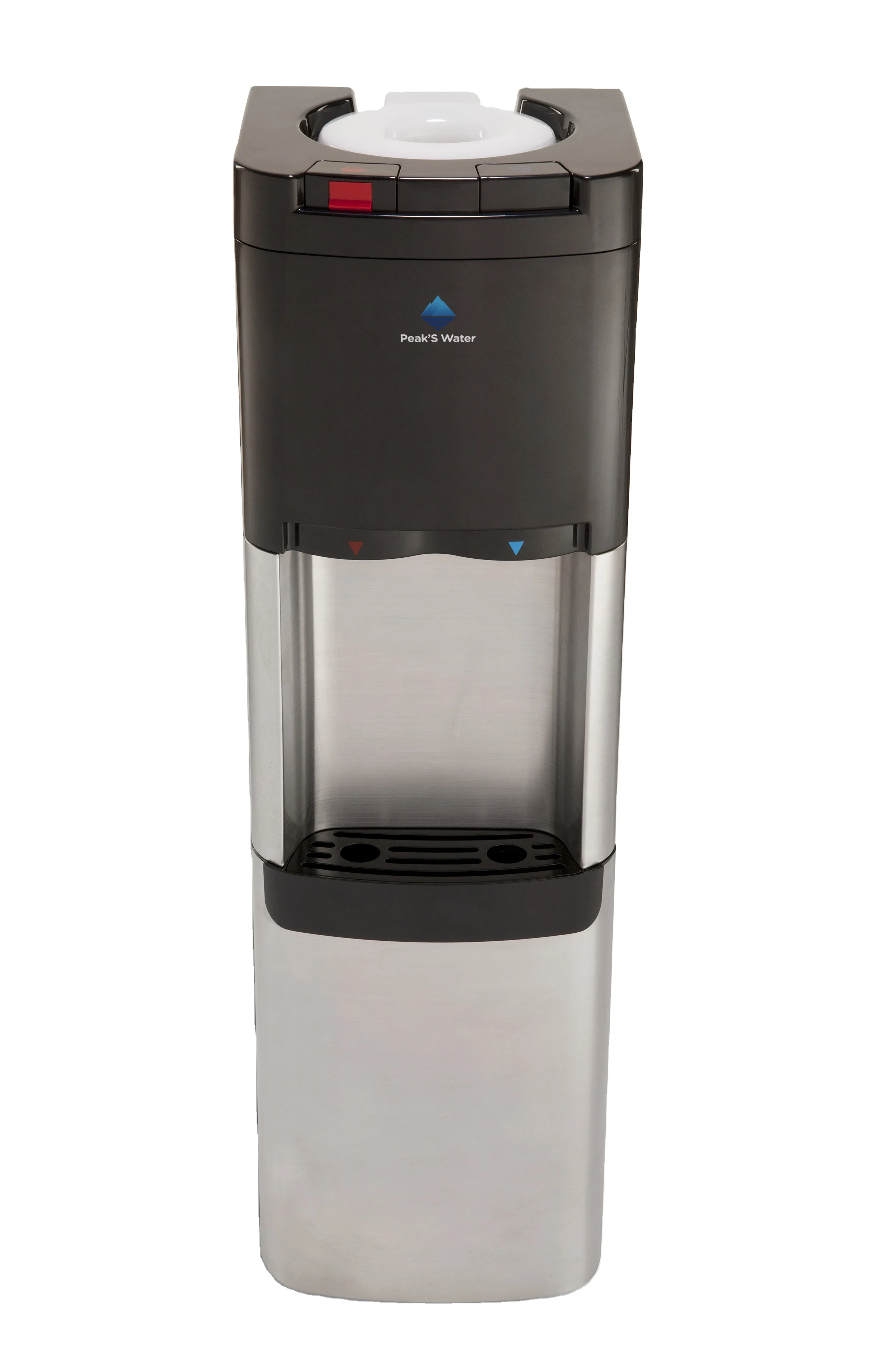 Self clean top loading stand bottle water cooler, cold and hot water stainless steel front panel