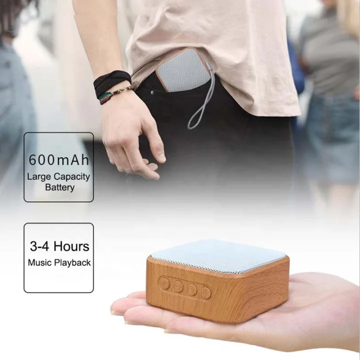 
Travel Support AUX TF Card A70 Wireless Wooden Speaker Payment Bluetooth Speaker 