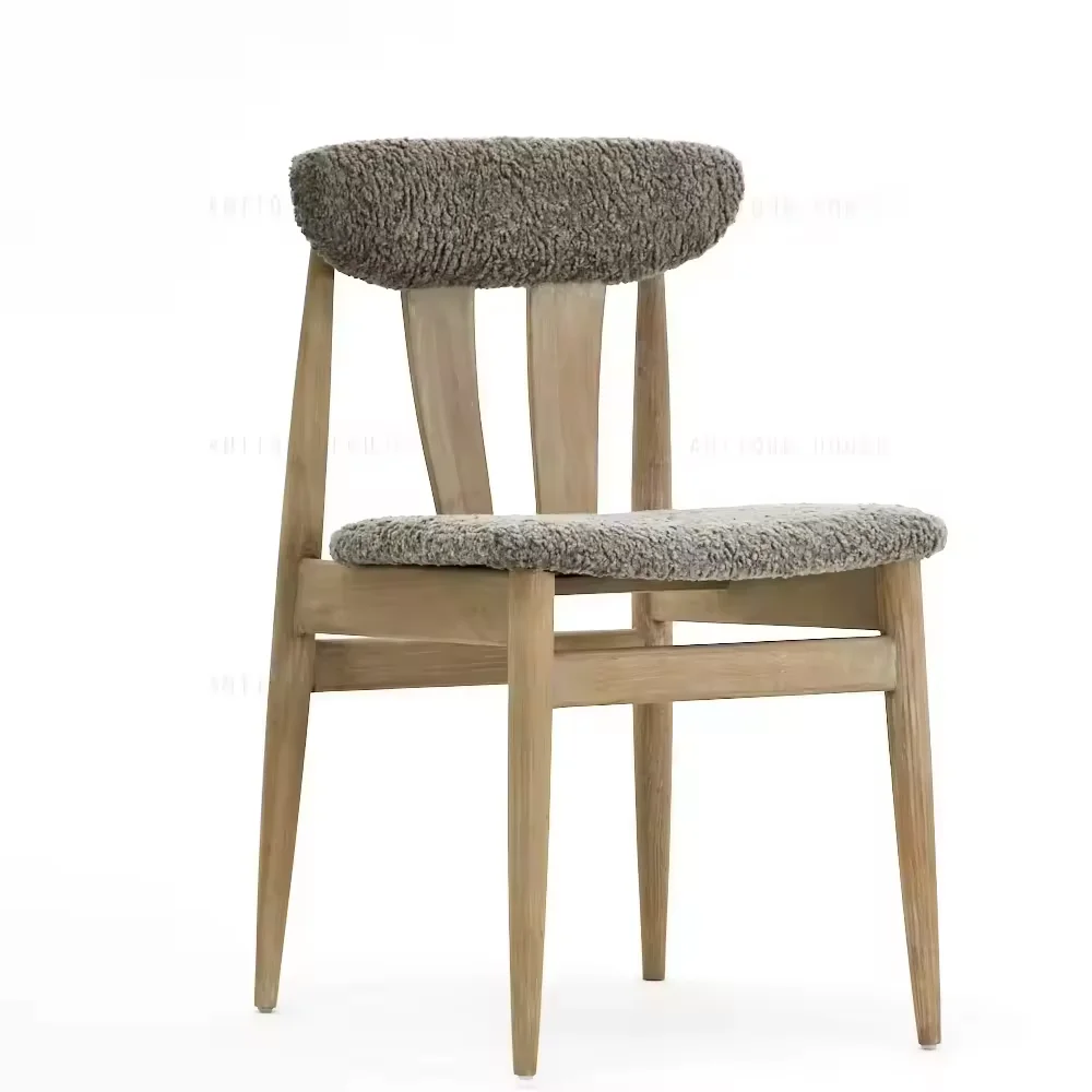 Custom Handmade Wabi-Sabi Style Solid Wood Teak Dining Chair Antique Design Home Furniture for Home or Hotel Use