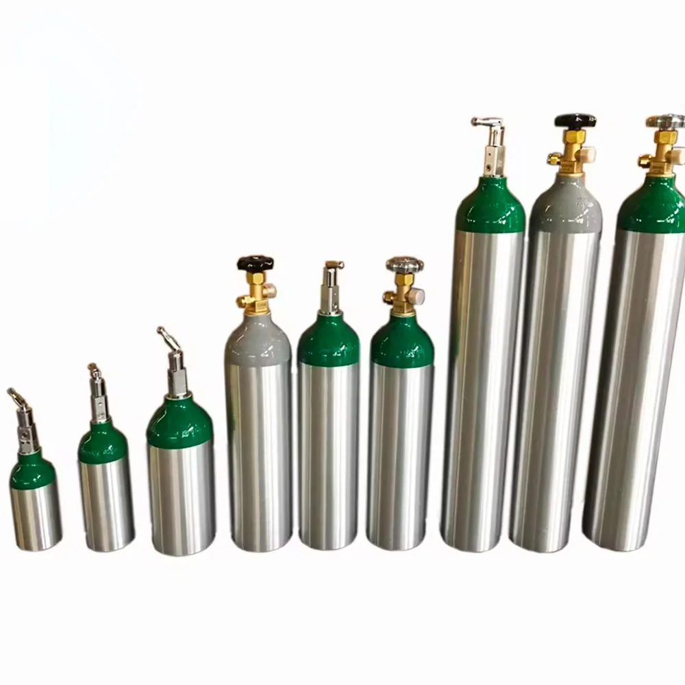 High Quality 5L 8L 10L 150bar Refillable Aluminum Oxygen Tank Cylinder with valve