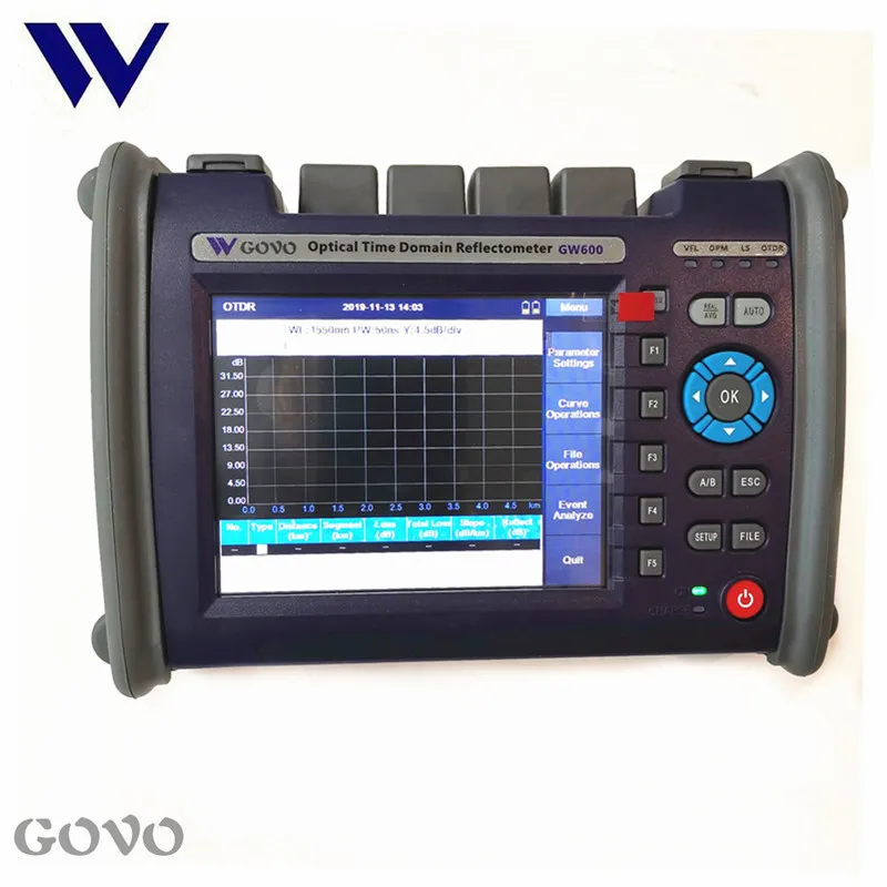 GOVO GW600 5.6 inch QUAD OTDR price 850/1300/1310/1550nm 20/26/28/26/dB SM&MM OTDR