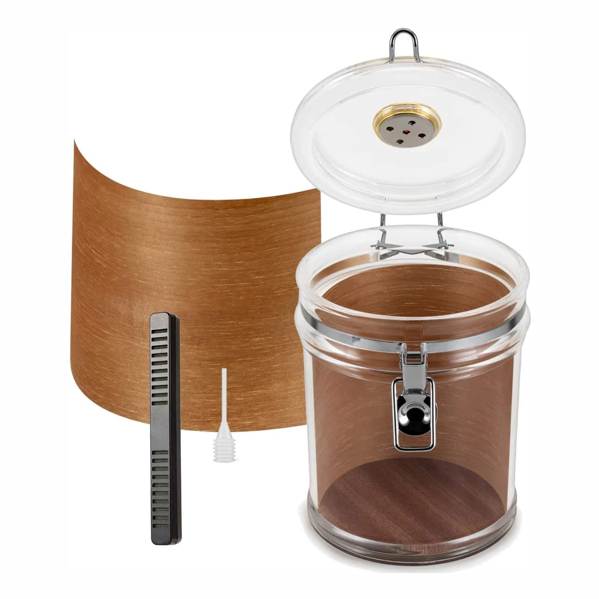 Roxyrolla, оптовая продажа, Современный портативный большой водонепроницаемый дорожный прозрачный акриловый увлажнитель для сигар, чехол-хьюмидор для автомобильных сидений