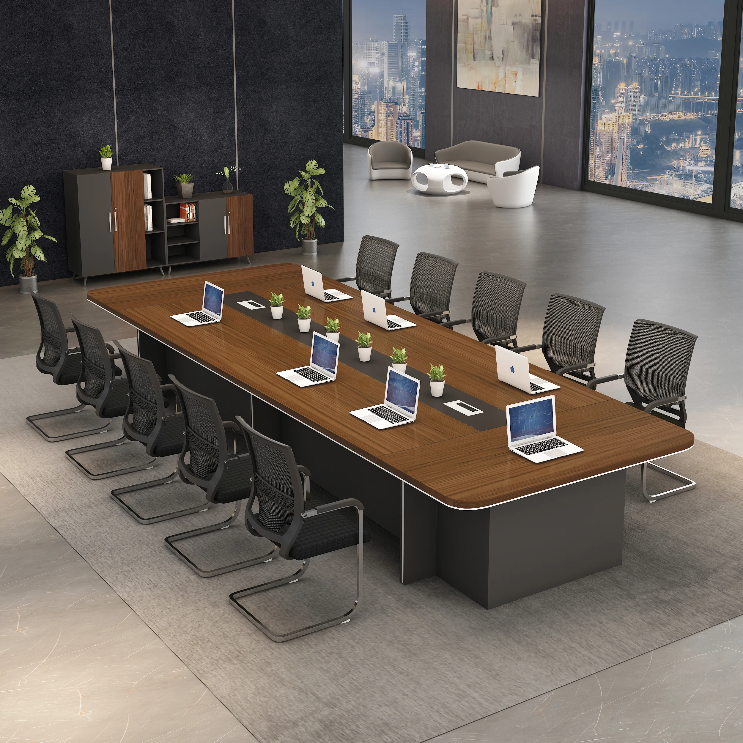 executive Meeting Office Table Conference Table Wood Office Furniture Set Large conference room desk and chair schreibtisch