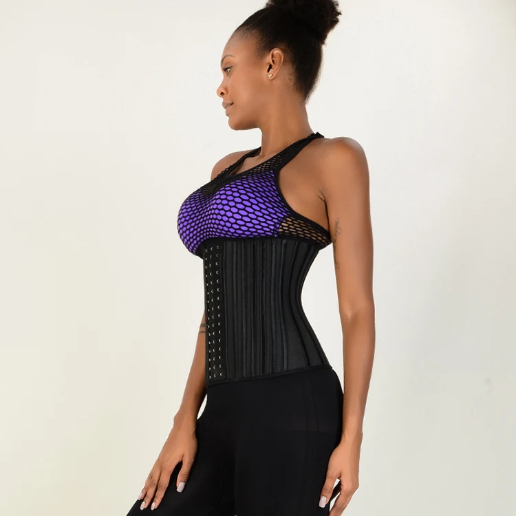 
Корсет со стальными косточками для полных женщин, корсет из сетчатой ткани для похудения и коррекции живота, корсет с высокой талией 