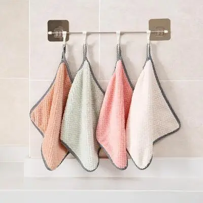 Multipurpose Kitchen Microfiber dish towel plain water absorbent dish cloth