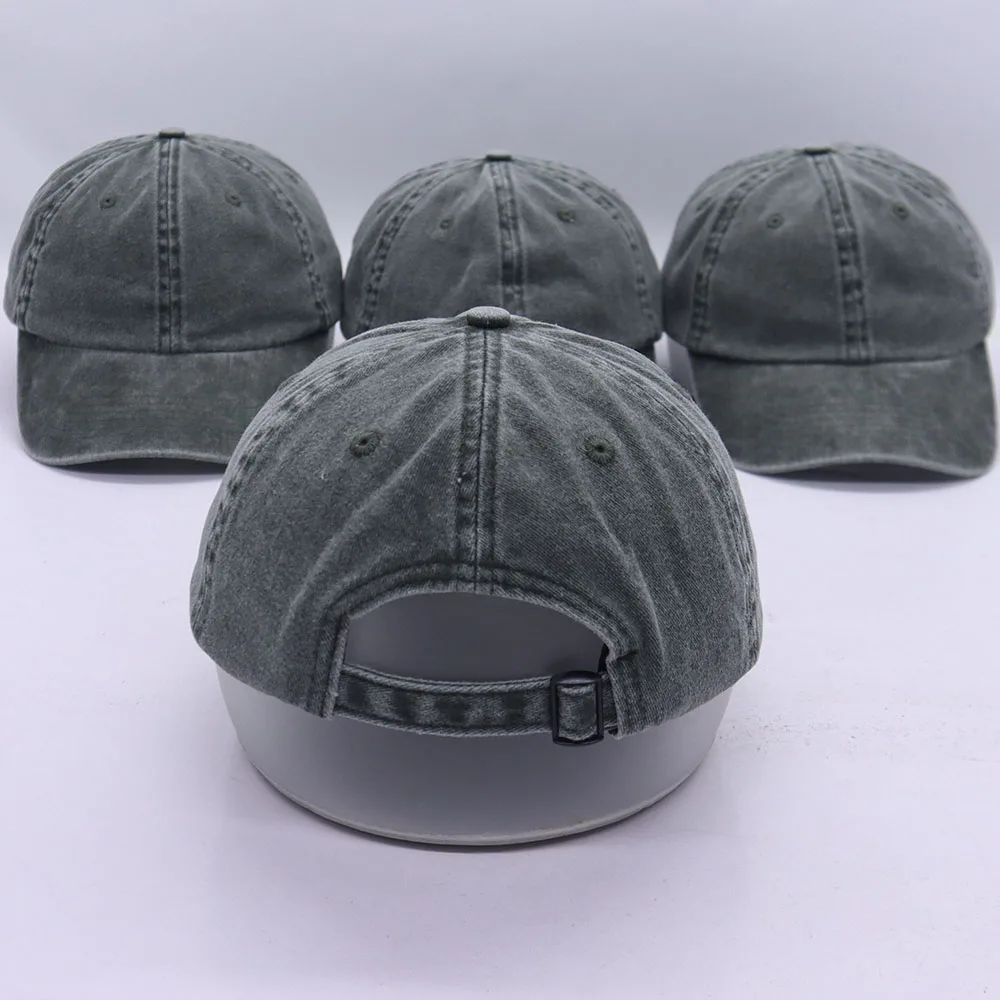 Solid Color Distressed Washed Sports Baseball Caps Wholesale Custom Logo Vintage Cotton Unstructured Dad Hats