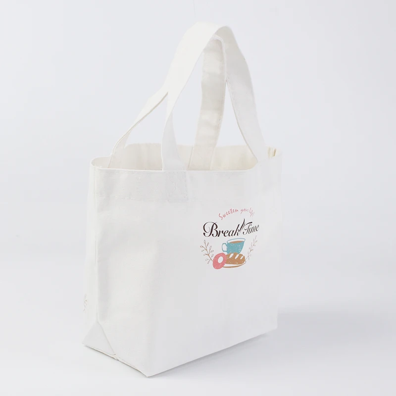Пользовательская печатная переработанная простая Органическая хлопчатобумажная Холщовая Сумка-тоут, большая многоразовая сумка для покупок с логотипом