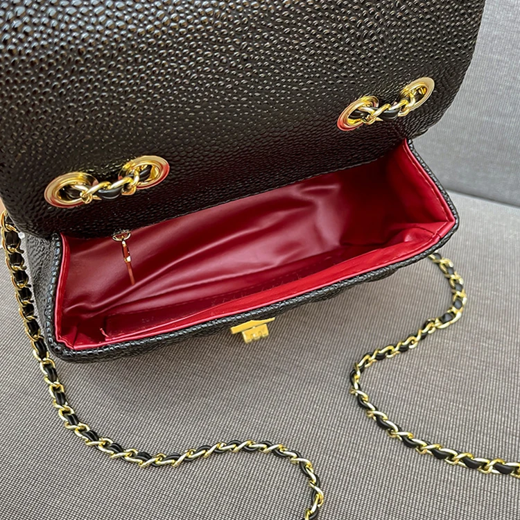 Fashion luxury pu leather luxury caviar crossbody bags purses shoulder handbag for women