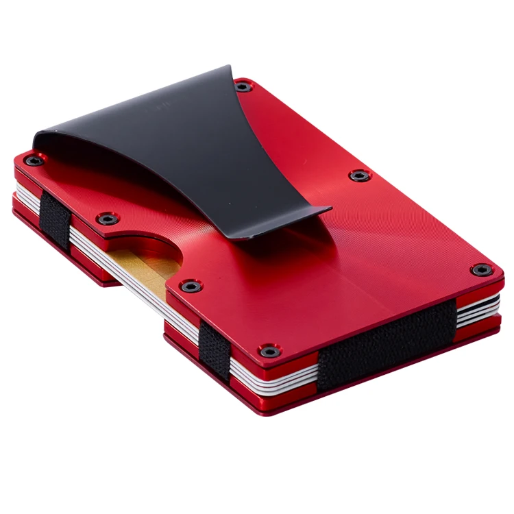 Custom Metal Wallet with Money Clip rfid Blocking Aluminum Credit Card Holder Wallets