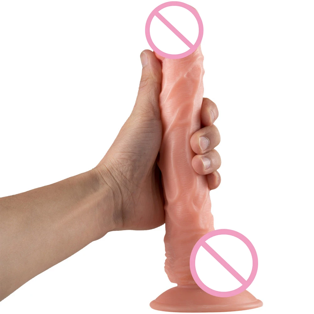 
Cheap price Lifelike 10 inch dildo black brown flesh color penis sex toys for female 