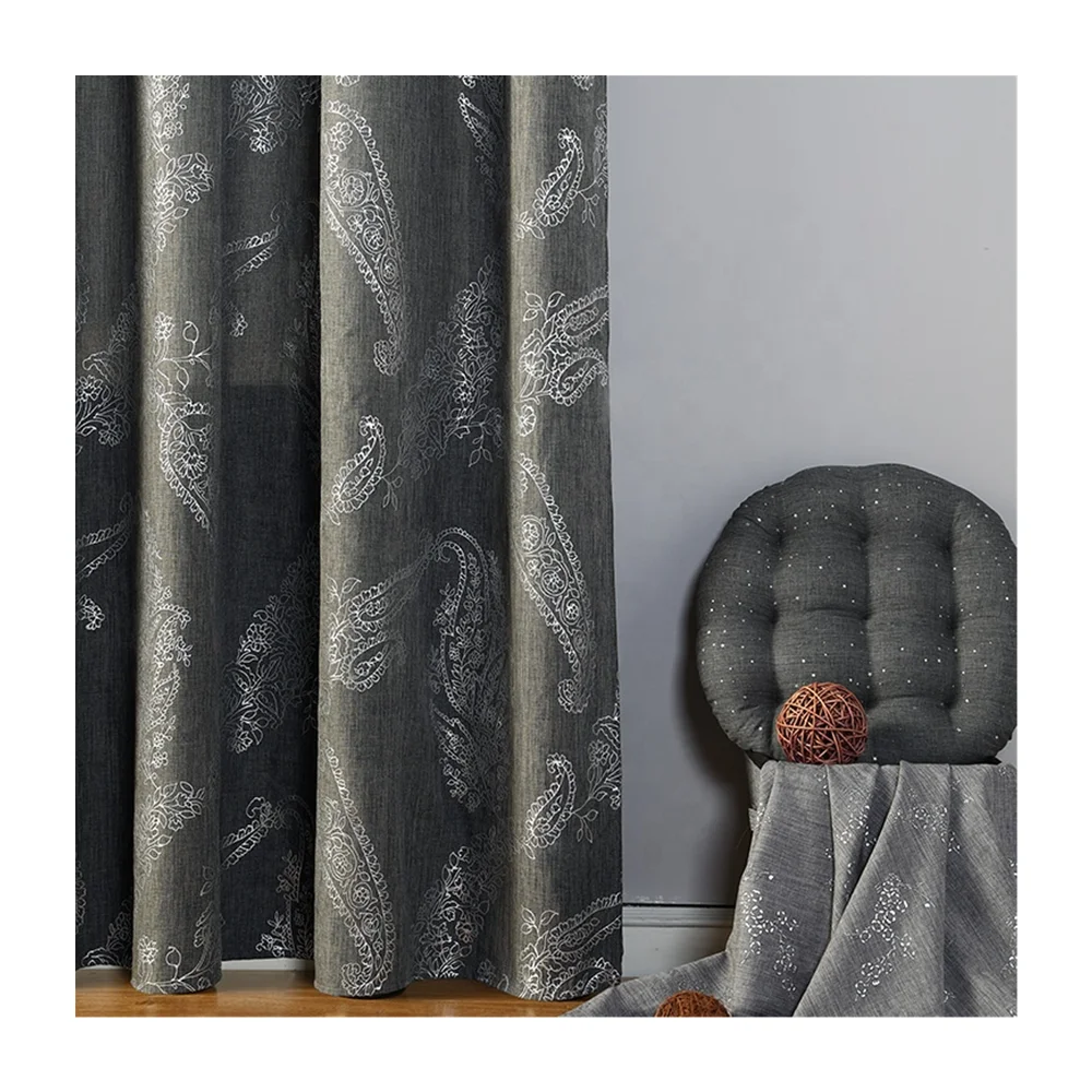 High Quality Printed Blackout Curtains With Suction Cups, Removable Portable Black Out Blind Curtains, Ready Made Window Curtain