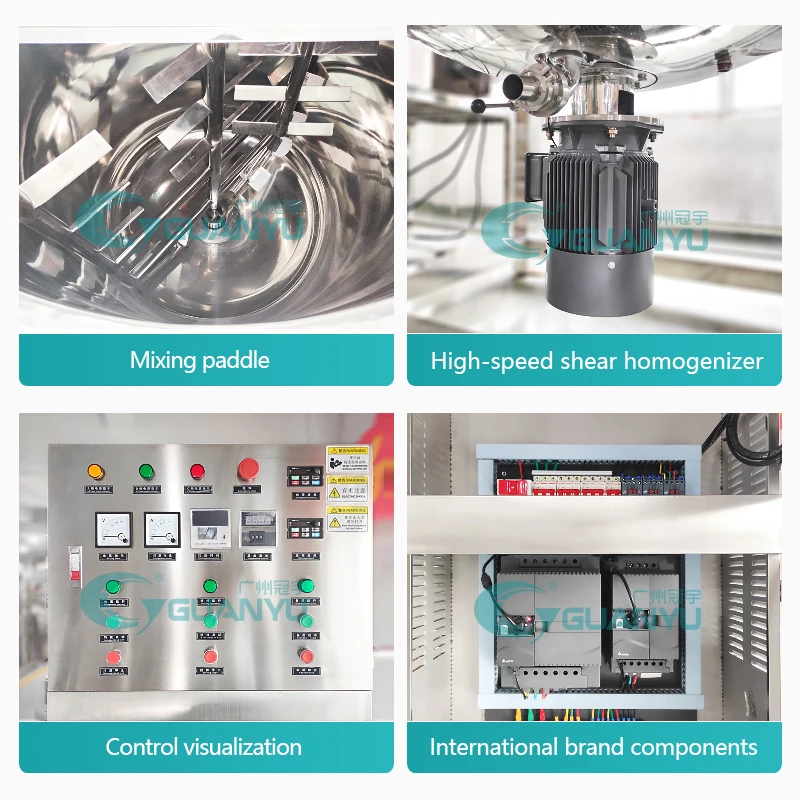 High shear stainless steel 500L 1000L 2000L 5000L  cosmetic homogenizer machine shampoo mixer and homogenizer tank