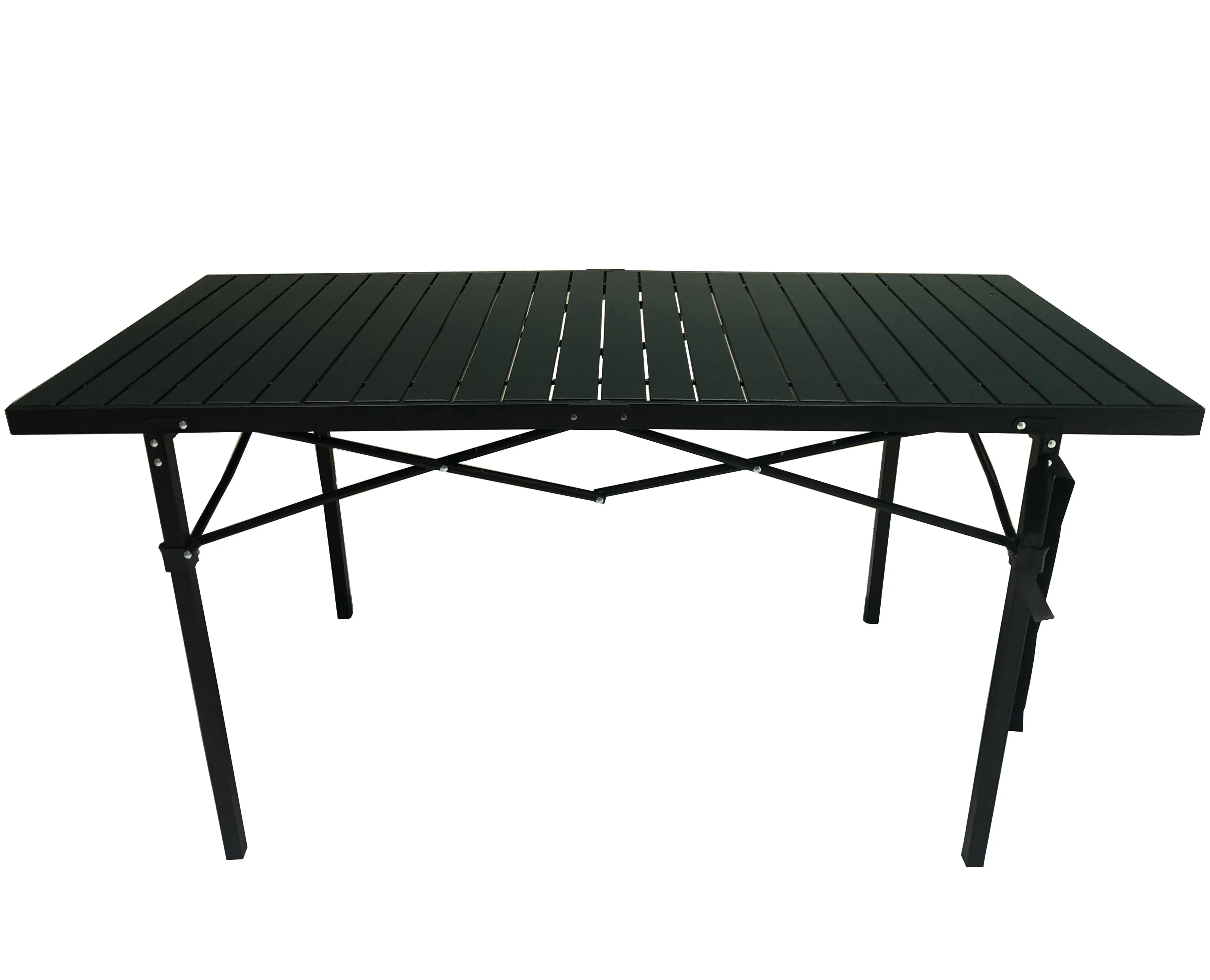 Outdoor aluminum folding camping table egg roll up top table folding picnic roll camping table