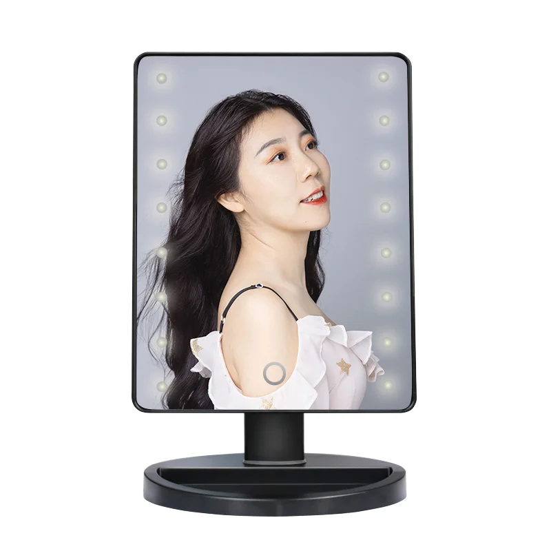 16 LED illuminated vanity mirror 10X magnifying round mirror LED makeup vanity mirror with lights