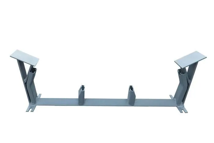 High quality steel conveyor idler roller  frame with grooved brackets