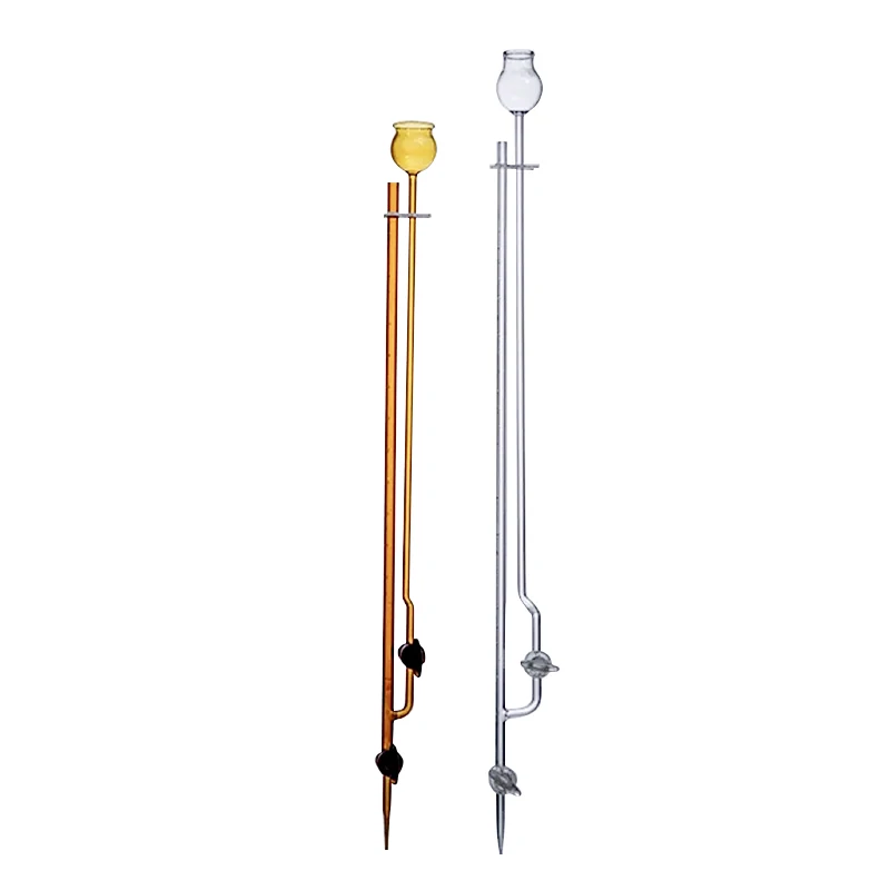 Laboratory 1 2 3 5 10ml clear Amber glass base basic Micro buret Burette with ptfe stopcock plastic wooden stand base
