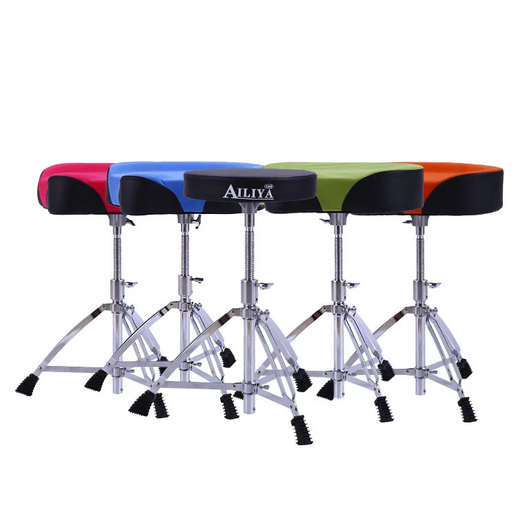 Wholesale New Design 4 Color Adjustable Guitar Chair Round Drum Seat Drum Stool