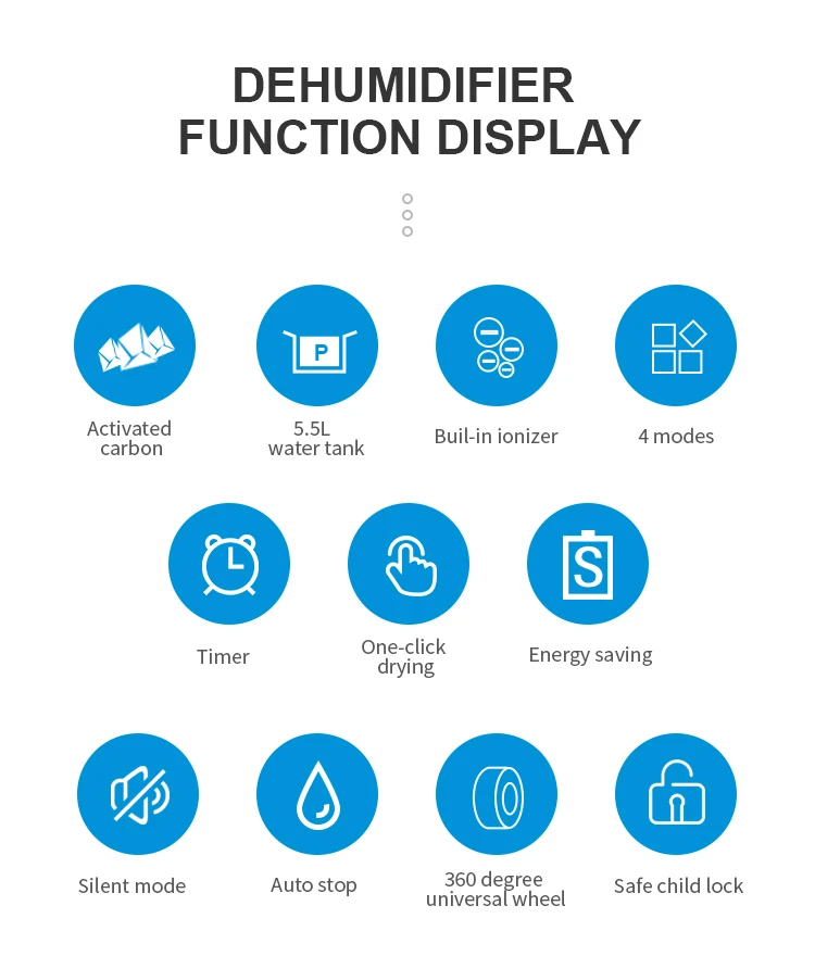 High performance dryer plastic personal kitchen bedroom dehumidifier with manufacturer price