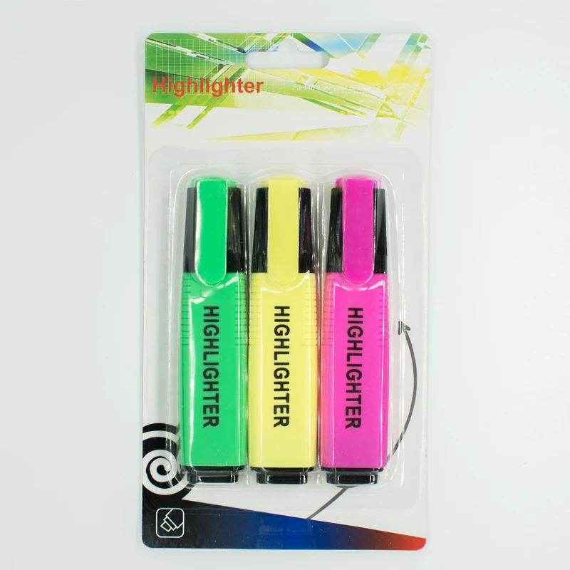 
EN-71 high quality stationery neon color highlighter marker with custom logo 
