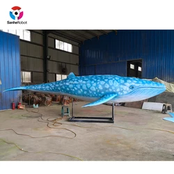 Большие размеры Высокая моделирования из силиконовой резины голубых китов модели