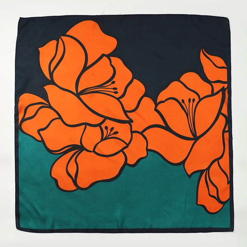 square scarf custom silk ladies bandana head palestine hijabs women dressing handkerchief scarves