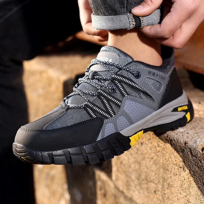 GUYISA Unisex Insulated Safety Shoes 10KV for Outdoor Welding for All Seasons Made from Microfiber Leather