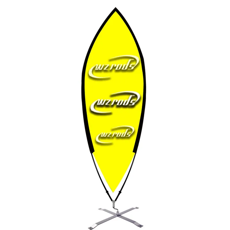 Weihai WZRODS Hanging Customized Banner Frame Strong Carbon Material Flag Signs Leaf Pole For Business