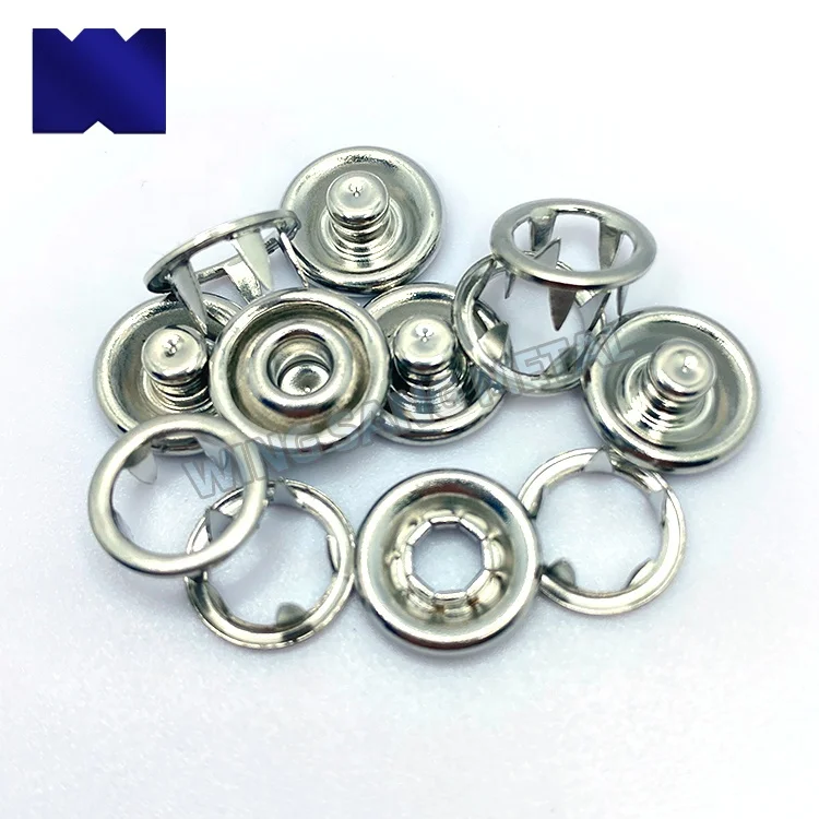 Custom Prong Ring popper Snap Fastener Decorative #333 5 Metal Prong Metal Snap Button