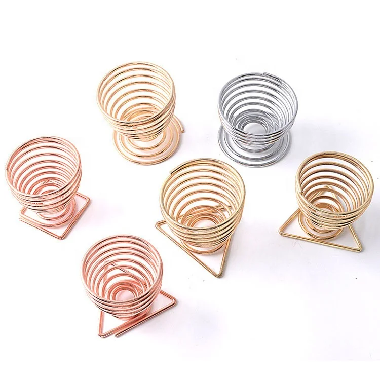 
Factory Directly Rose Gold Beauty Sponge Blender holder metal spiral makeup sponge holder 