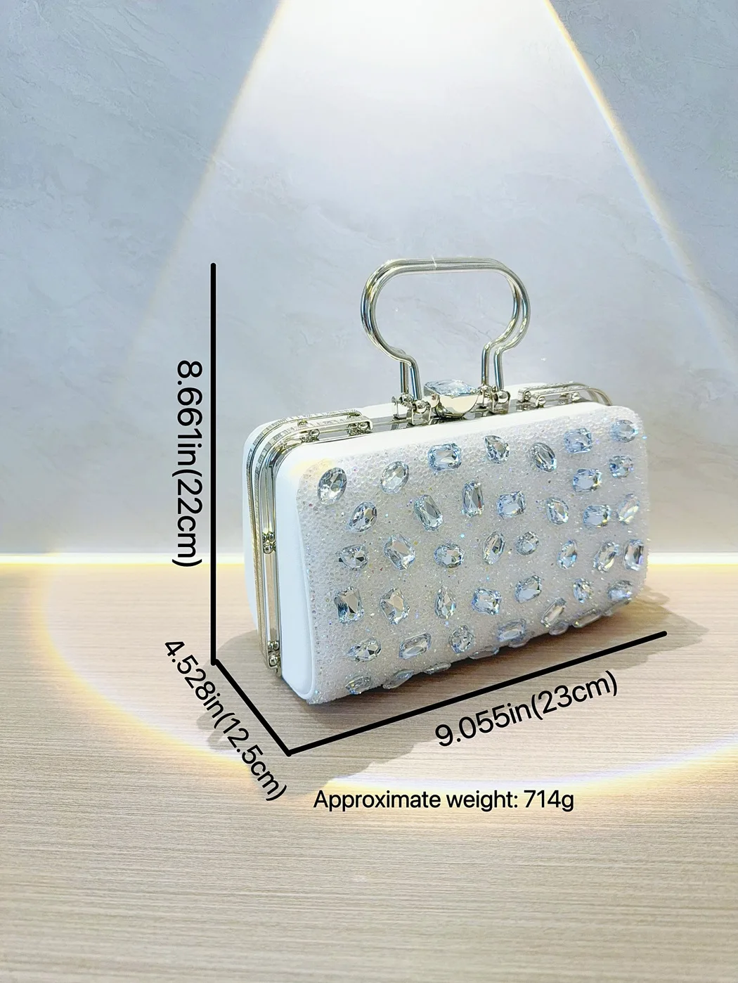 White Diamond 2024 Wholesale Custom Rhinestone Bags Ladies Dancing Party Handbags Women Luxury Clutch Evening Purse