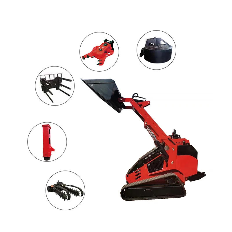 Factory Hot Small Skid Steer Front End Loader With Bucket Compact Attachment Mini On Sale