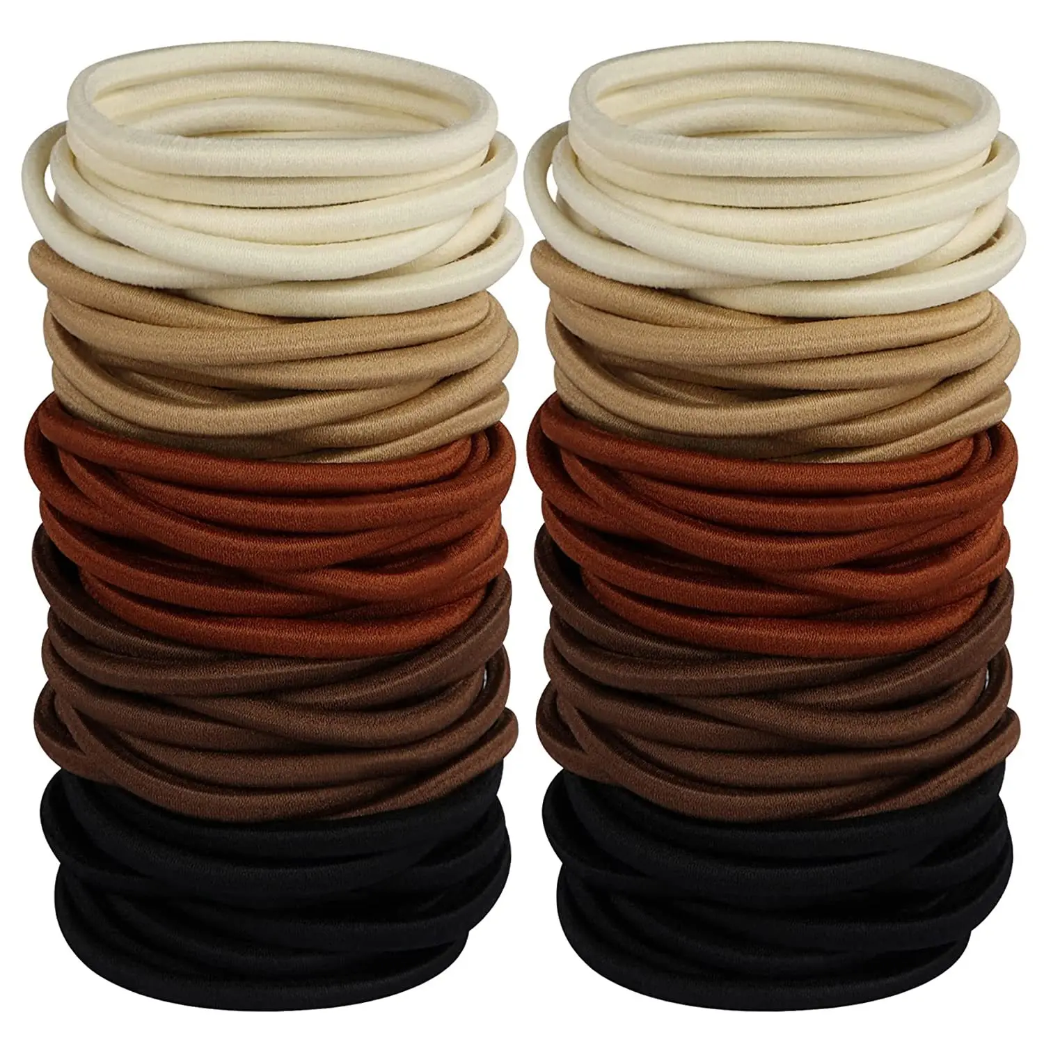Genya Hair Ties for Women Multi-Colored Hair Ties for Thick Hair 120 PCS  No Metal Bands Large Ponytail Holders