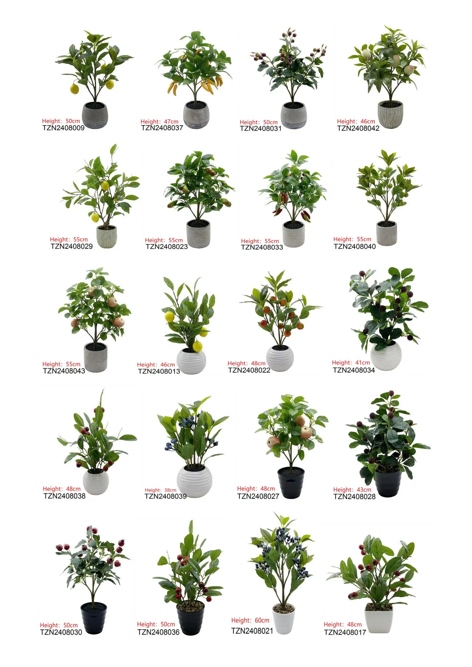 Tizen New Product Fake Fruit Tree Artificial Decor Table Christmas Trees for Indoor Home Decoration