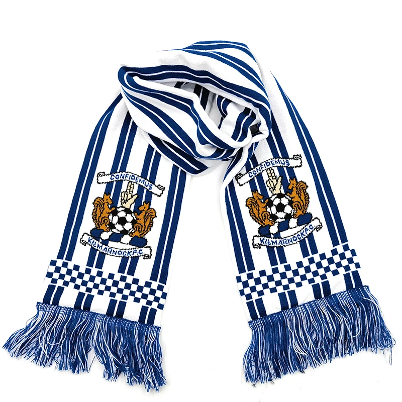 Sewingman 23SM7017 Custom National Football Soccer Team Fan Knitted Scarf with Tassel