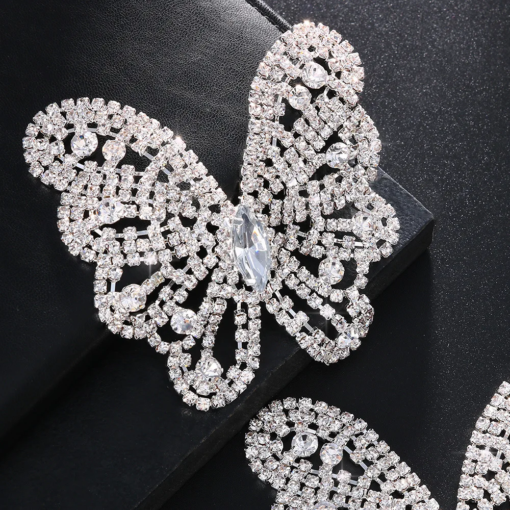 Wholesale Luxury Crystal Butterfly Rhinestone Sexy lingerie Nipple Jewelry Women Bra Chest Pads Bikini Beach Dance Body Jewelry