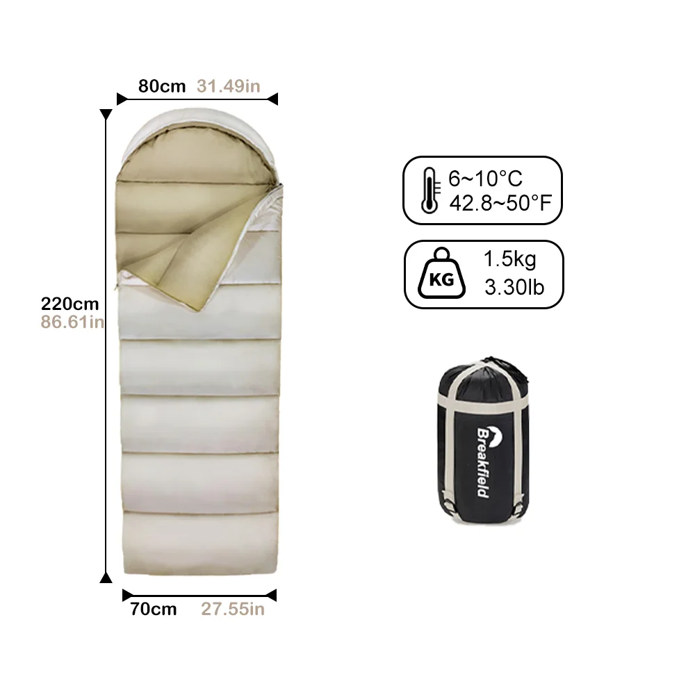 Factory outdoor travel envelope hollow fiber sleeping bags for camping hiking climbing